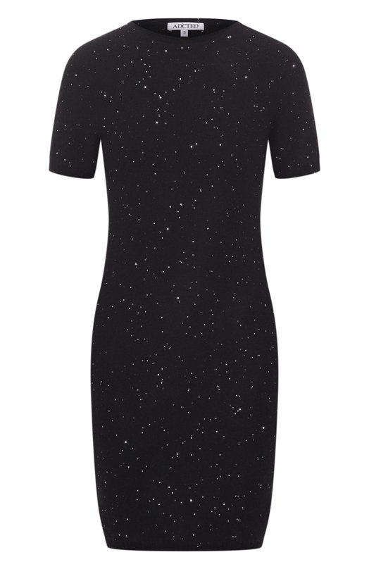 Платье из кашемира и хлопка Addicted AD2518 Чёрный AD2518