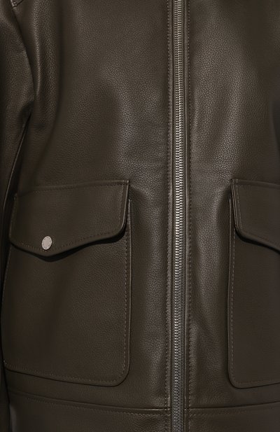 Кожаная куртка MASLOV хаки цвета по цене 121000 руб., арт. SMW16, фото 5 Кожаная куртка MASLOV, арт. SMW16, фото 5