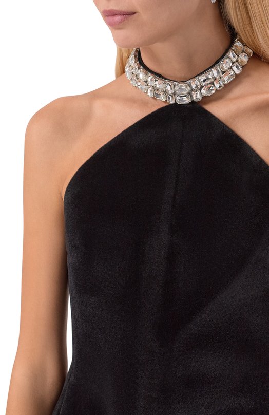 Бархатное платье David Koma PF25DK82D Чёрный  PF25DK82D Фото 5