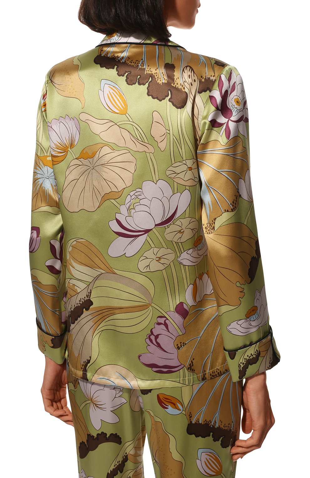 Шелковая пижама OLIVIA VON HALLE салатового цвета по цене 69950 руб., арт. AW2111, фото 4 Шелковая пижама OLIVIA VON HALLE, арт. AW2111, фото 4