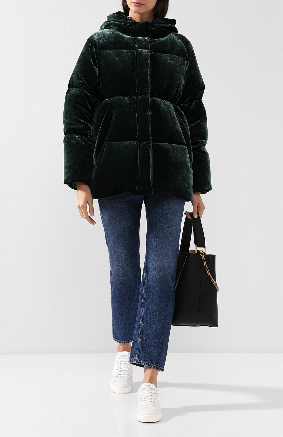 Бархатный пуховик с капюшоном MONCLER, арт. D2-093-46999-00-549SF, фото 2