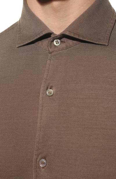 Рубашка из хлопка и шелка LORO PIANA, арт. FAM1834, фото 5