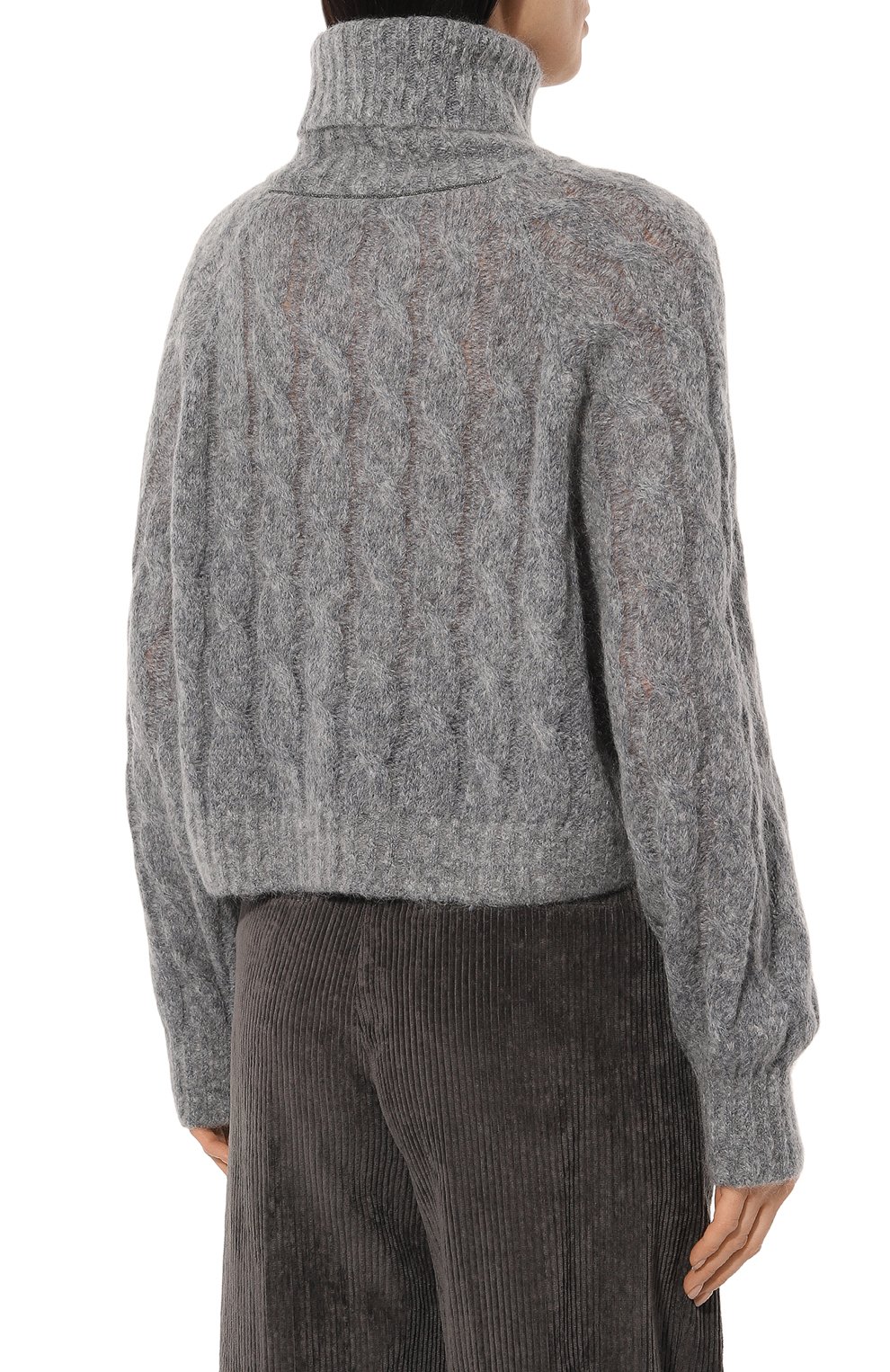 Свитер BRUNELLO CUCINELLI серого цвета по цене 209000 руб., арт. MHM523603, фото 4 Свитер BRUNELLO CUCINELLI, арт. MHM523603, фото 4