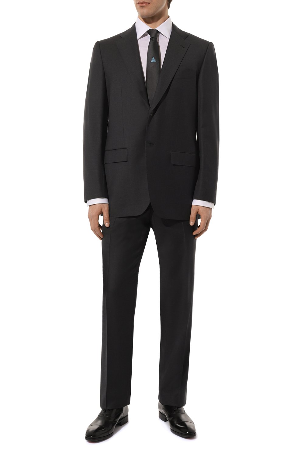 Сорочка изо льна и хлопка CANALI серого цвета по цене 32350 руб., арт. X05/GD02821, фото 2 Сорочка изо льна и хлопка CANALI, арт. X05/GD02821, фото 2