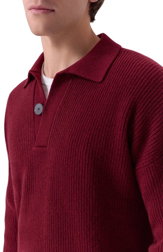 Шерстяной свитер Kiton UMM066108 Бордовый  UMM066108 Фото 5
