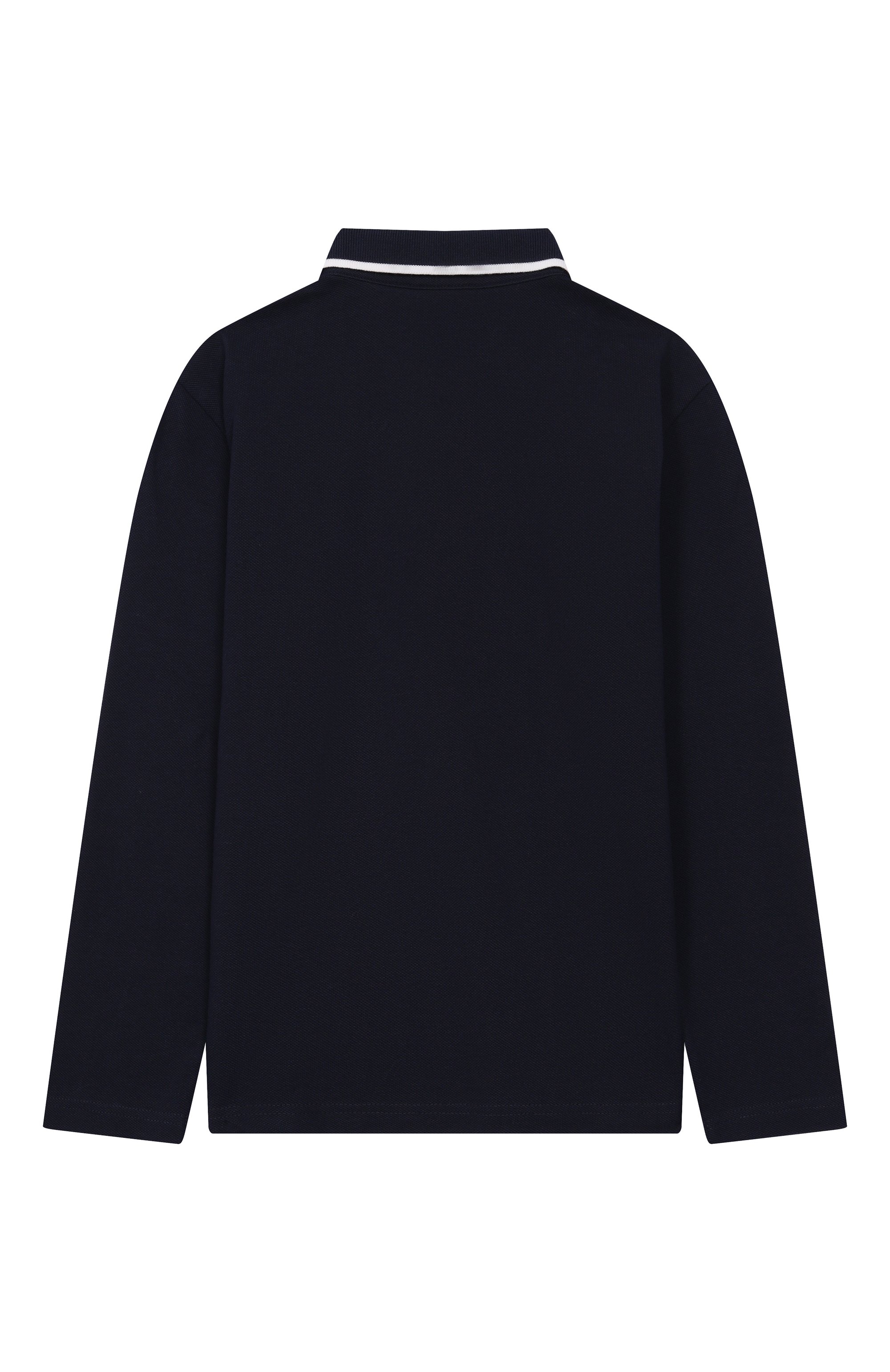 Хлопковое поло BOSS темно-синего цвета по цене 11500 руб., арт. J52330, фото 2 Хлопковое поло BOSS, арт. J52330, фото 2