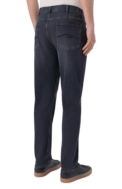 Джинсы slimmy tapered 7 FOR ALL MANKIND черного цвета по цене 29150 руб., арт. 7TB00C34-3LG, фото 4 Джинсы slimmy tapered 7 FOR ALL MANKIND, арт. 7TB00C34-3LG, фото 4