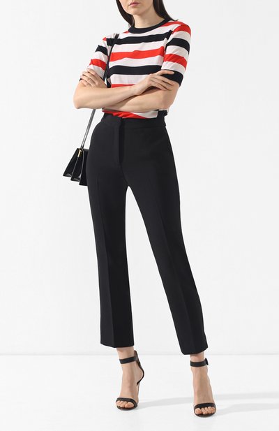 Брюки со стрелками VICTORIA, VICTORIA BECKHAM черного цвета по цене 34750 руб., арт. TRVV 116 PSS19 SP0NGE W00L BLEND, фото 2 Брюки со стрелками VICTORIA, VICTORIA BECKHAM, арт. TRVV 116 PSS19 SP0NGE W00L BLEND, фото 2
