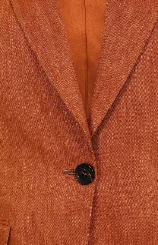 Жакет изо льна и шерсти Kiton D15510K0919E03 Оранжевый  D15510K0919E03 Фото 6