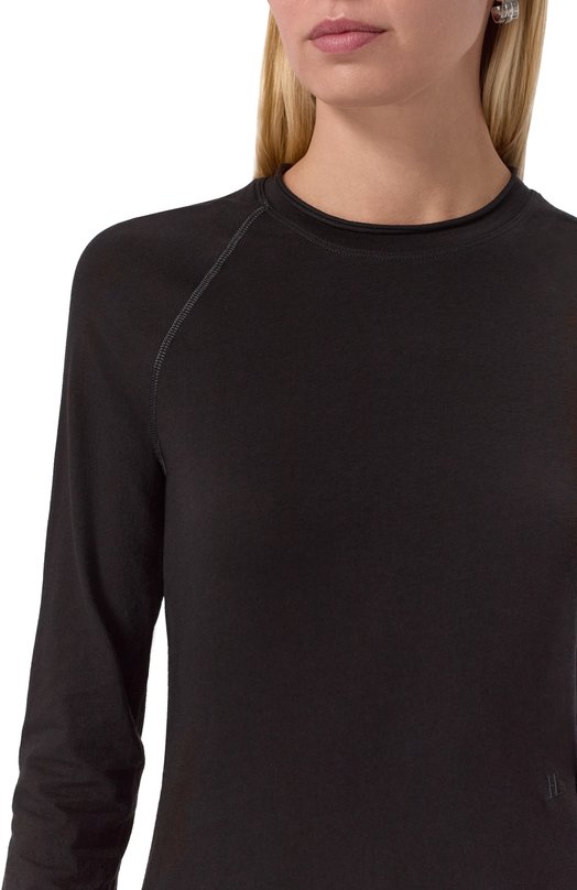 Хлопковый лонгслив Helmut Lang P05HW505 Чёрный  P05HW505 Фото 5