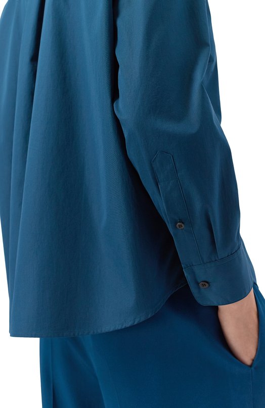 Хлопковая рубашка Dries Van Noten 252-010701-2240 Синий  252-010701-2240 Фото 5