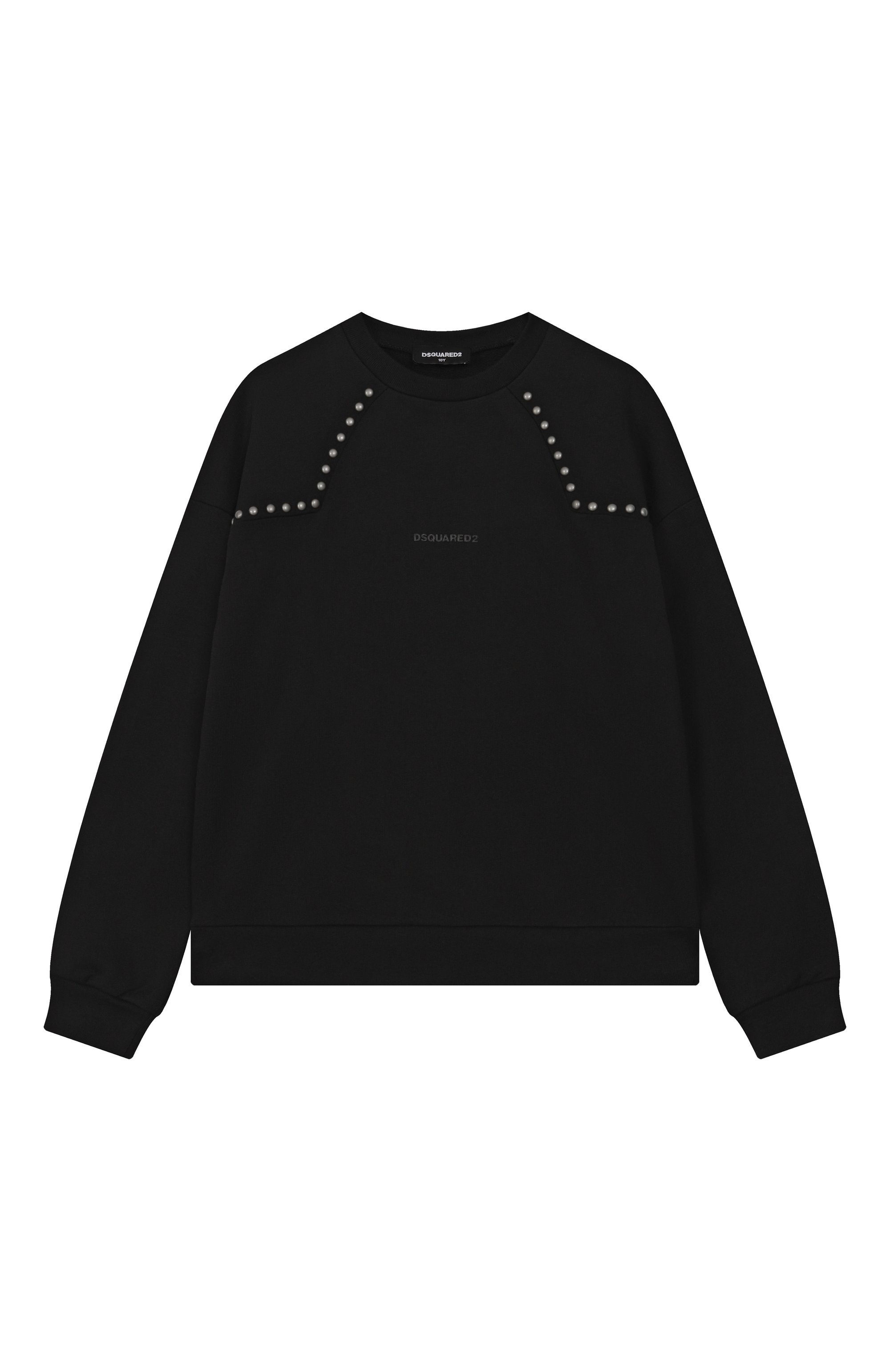 Хлопковый свитшот DSQUARED2 черного цвета по цене 25400 руб., арт. DQ3002/D00ZF, фото 1 Хлопковый свитшот DSQUARED2, арт. DQ3002/D00ZF, фото 1