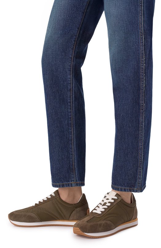 Комбинированные кроссовки TOTEME 251-WAS1544-FB0137 Хаки  251-WAS1544-FB0137 Фото 2