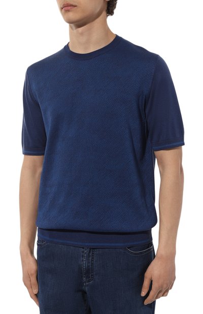 Джемпер из шелка и хлопка ZILLI, арт. MBZ-RN120-JACQ1/MC01, фото 3