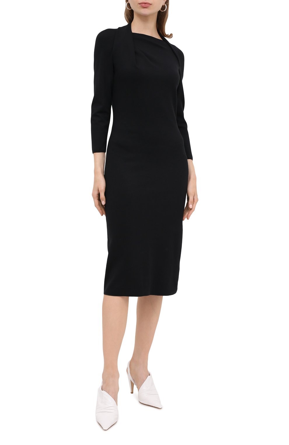 Платье из вискозы GIORGIO ARMANI черного цвета по цене 120500 руб., арт. 6HAA76/AJDRZ, фото 3 Платье из вискозы GIORGIO ARMANI, арт. 6HAA76/AJDRZ, фото 3