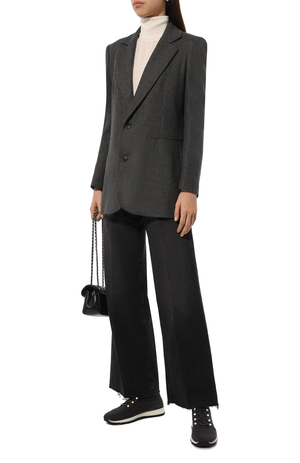 Жакет из шерсти и кашемира SASUPHI темно-серого цвета по цене 186000 руб., арт. W24715, фото 2 Жакет из шерсти и кашемира SASUPHI, арт. W24715, фото 2