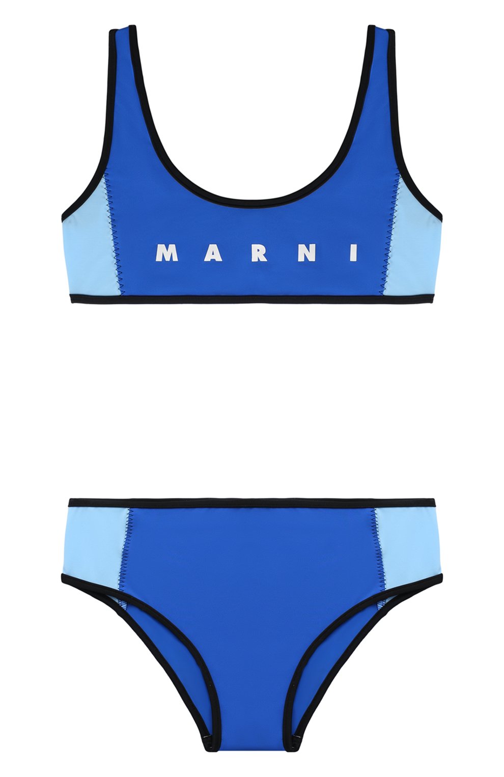 Раздельный купальник MARNI синего цвета по цене 9635 руб., арт. M01050/M00M2, фото 1 Раздельный купальник MARNI, арт. M01050/M00M2, фото 1