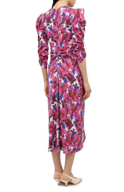 Платье из вискозы ISABEL MARANT розового цвета по цене 86550 руб., арт. R01998-21E026I/ALBISD, фото 4 Платье из вискозы ISABEL MARANT, арт. R01998-21E026I/ALBISD, фото 4