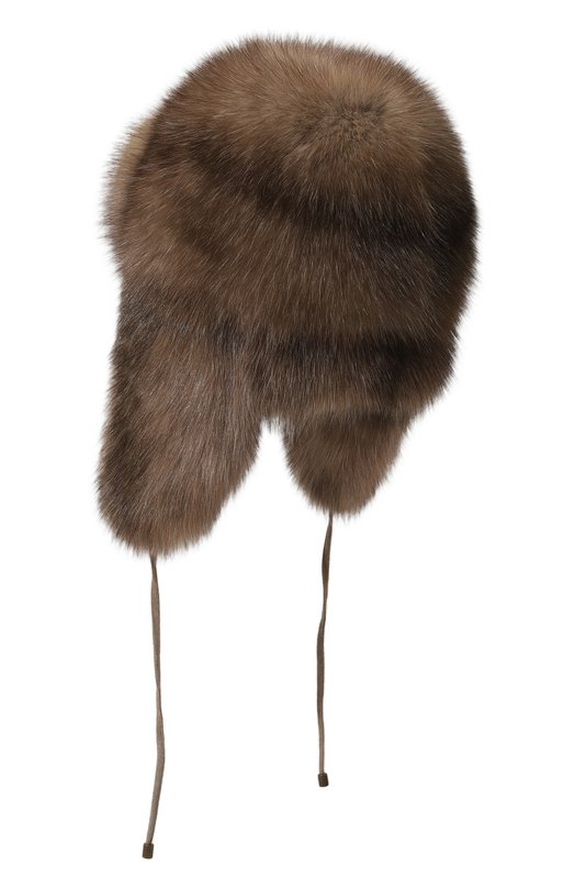 Шапка-ушанка из меха соболя VICTORIA KUSENKOVA 093600005094 Коричневый  093600005094 Фото 3