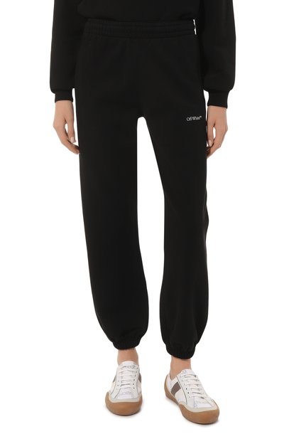 Хлопковые джоггеры OFF-WHITE черного цвета по цене 46300 руб., арт. OWCH006C99JER0031001, фото 3 Хлопковые джоггеры OFF-WHITE, арт. OWCH006C99JER0031001, фото 3