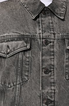 Мужская джинсовая куртка HUGO серого цвета, арт. 50515921 | Фото 5 (Рукава: Длинные; Кросс-КТ: Деним; Материал сплава: Проставлено; Материал внешний: Хлопок, Деним; Драгоценные камни: Проставлено; Длина (верхняя одежда): Короткие; Стили: Кэжуэл)