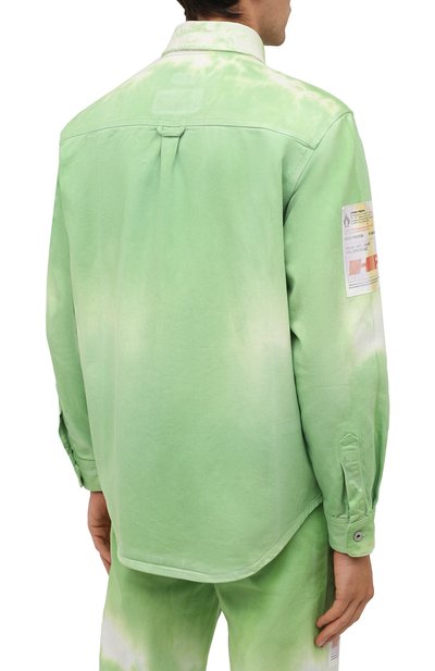 Джинсовая рубашка HERON PRESTON светло-зеленого цвета по цене 44150 руб., арт. HMYD001F21FAB0015500, фото 4 Джинсовая рубашка HERON PRESTON, арт. HMYD001F21FAB0015500, фото 4