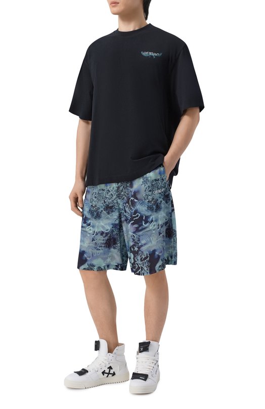 Шорты из вискозы Off-White 0MCB092S26FAB004 Синий  0MCB092S26FAB004 Фото 2