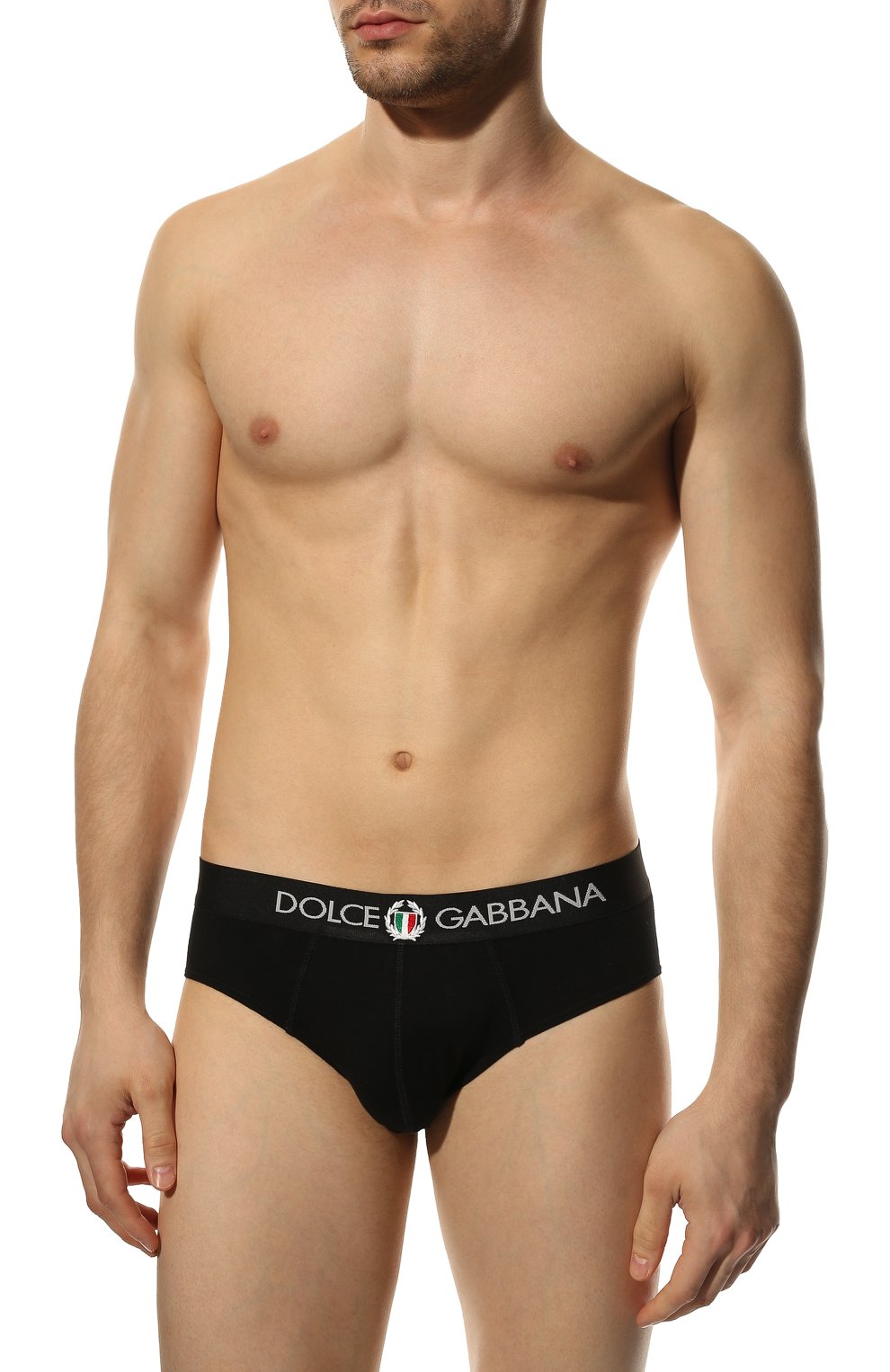 Хлопковые брифы DOLCE & GABBANA черного цвета по цене 5755 руб., арт. M3C01J/FUECG, фото 2 Хлопковые брифы DOLCE & GABBANA, арт. M3C01J/FUECG, фото 2