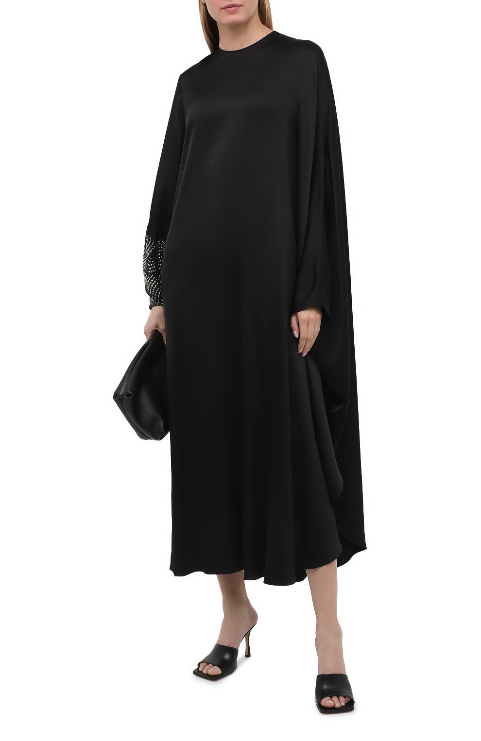 Платье из вискозы STELLA MCCARTNEY черного цвета по цене 219500 руб., арт. 602312/SPA32, фото 2 Платье из вискозы STELLA MCCARTNEY, арт. 602312/SPA32, фото 2