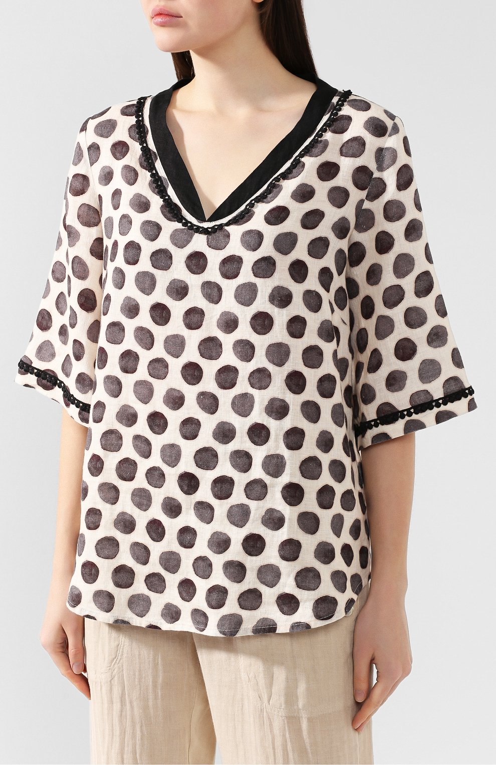 Льняной топ LA FABBRICA DEL LINO, арт. 90506, фото 3