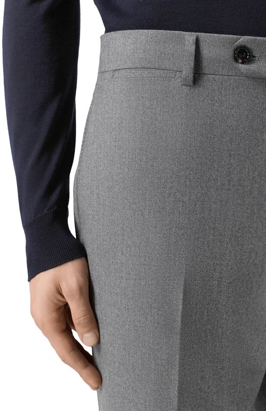 Брюки из шерсти и шелка Berwich VULCAN0 195/DR1483 Серый  VULCAN0 195/DR1483 Фото 5