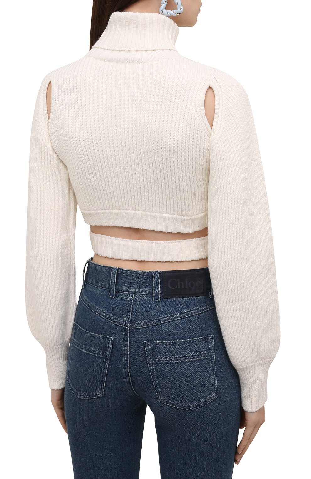 Свитер ANDREADAMO белого цвета по цене 52800 руб., арт. ADFW21SW03029474, фото 4 Свитер ANDREADAMO, арт. ADFW21SW03029474, фото 4