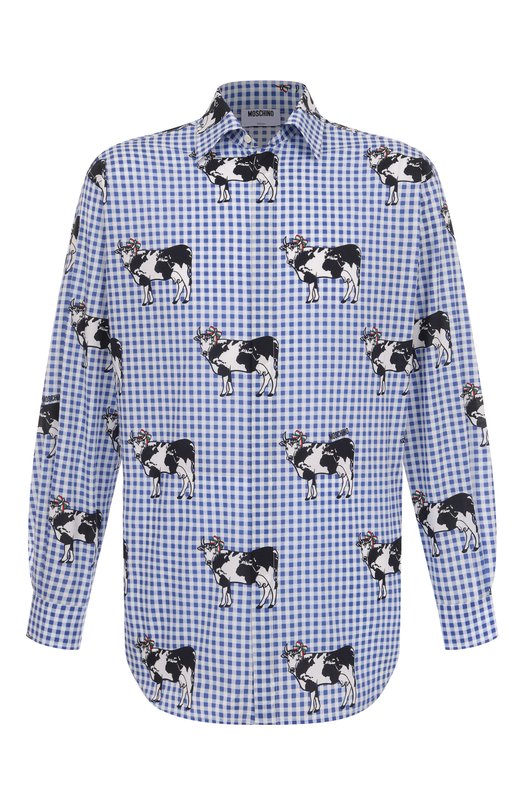 Хлопковая рубашка Moschino V0211/5254 Синий V0211/5254