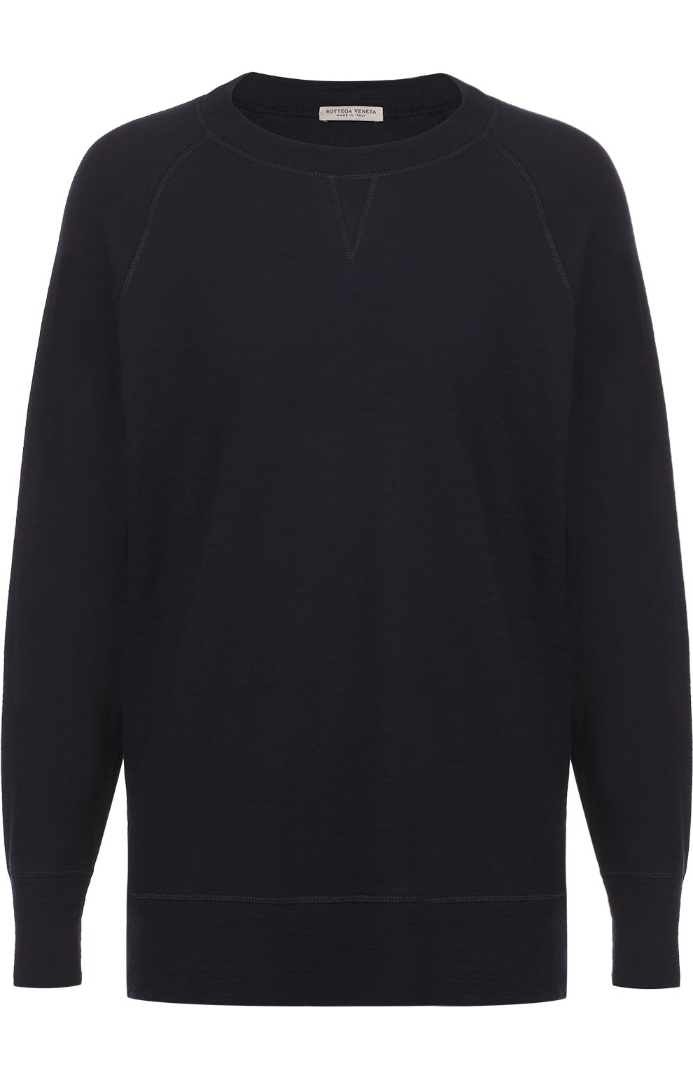 Свитшот из эластичного хлопка BOTTEGA VENETA темно-синего цвета по цене 64700 руб., арт. 425220/V0K50, фото 1 Свитшот из эластичного хлопка BOTTEGA VENETA, арт. 425220/V0K50, фото 1
