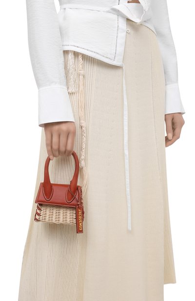 Сумка le chiquito mini JACQUEMUS оранжевого цвета по цене 83350 руб., арт. 211BA01/303490, фото 2 Сумка le chiquito mini JACQUEMUS, арт. 211BA01/303490, фото 2