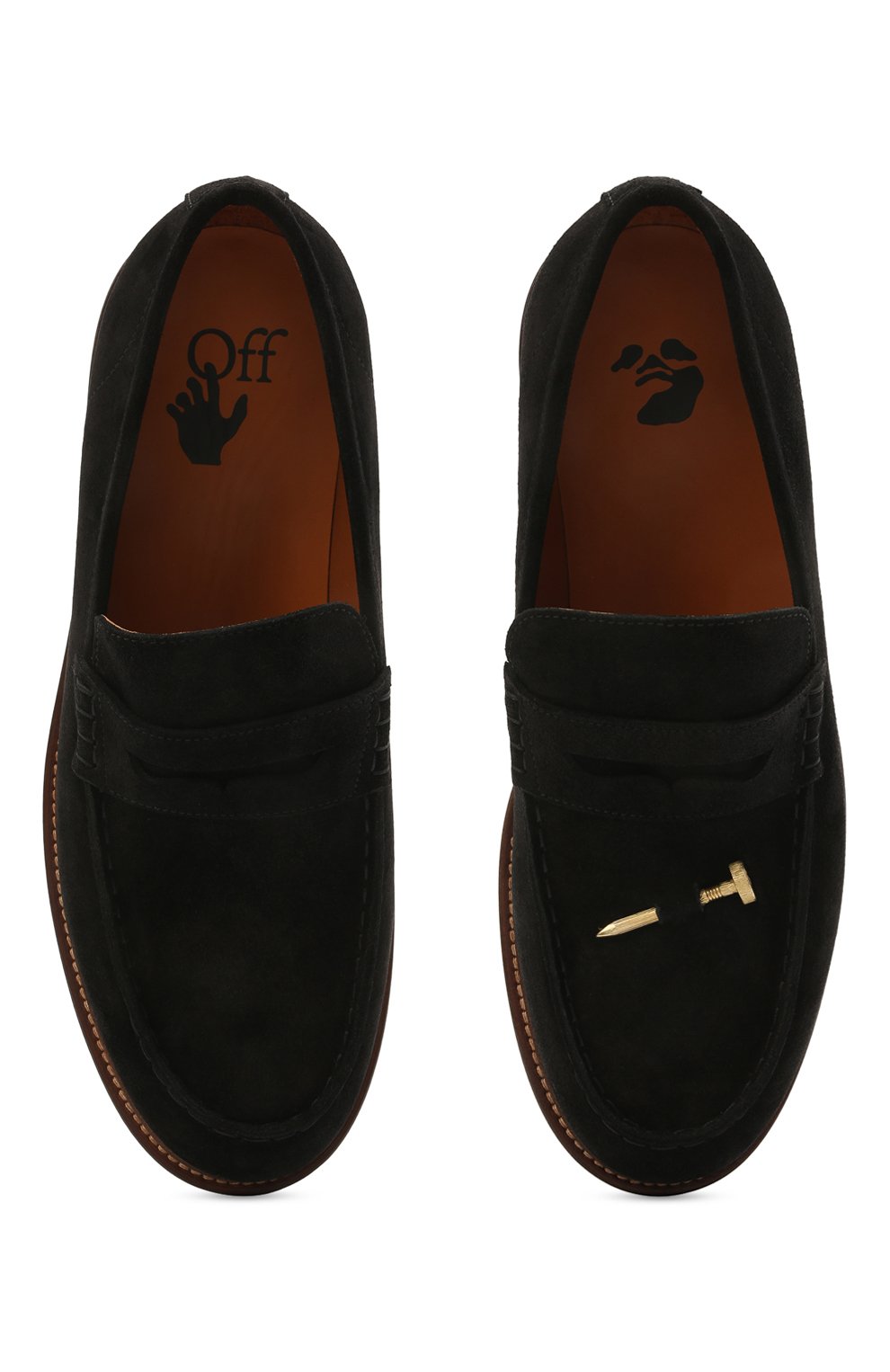 Замшевые пенни-лоферы OFF-WHITE, арт. 0MIF005S21LEA0011045, фото 5