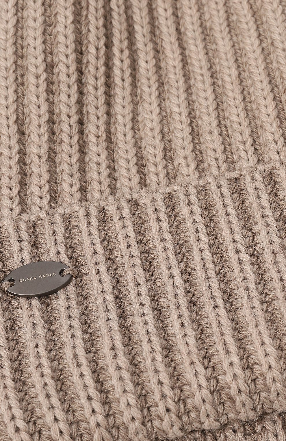 Шерстяная шапка с отделкой из соболя BLACK SABLE бежевого цвета по цене 57000 руб., арт. BS-47CC11, фото 3 Шерстяная шапка с отделкой из соболя BLACK SABLE, арт. BS-47CC11, фото 3