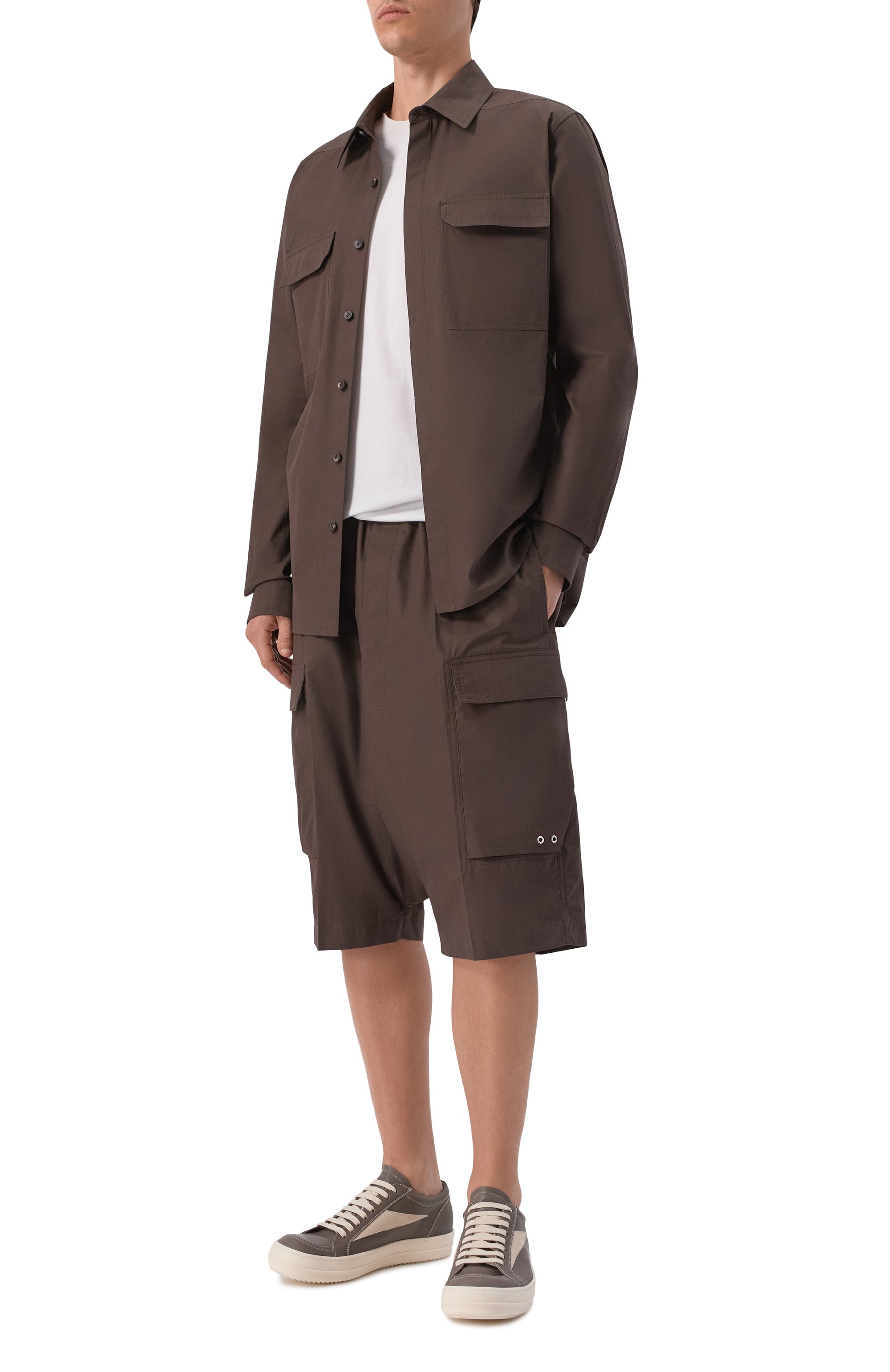 Хлопковая рубашка RICK OWENS, арт. RU01F2291/P, фото 2