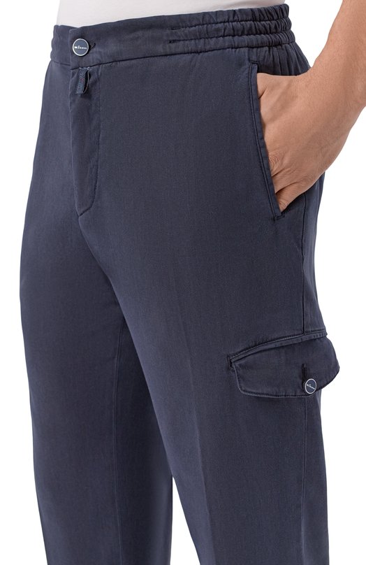 Брюки-карго из лиоцелла Kiton UPLACTK0606H01 Синий  UPLACTK0606H01 Фото 5