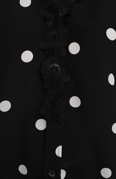Шелковая блузка DOLCE & GABBANA черно-белого цвета по цене 135000 руб., арт. J5AAQT/HS15T, фото 5 Шелковая блузка DOLCE & GABBANA, арт. J5AAQT/HS15T, фото 5