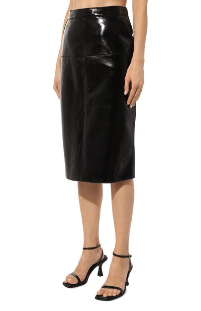 Кожаная юбка P.A.R.O.S.H., арт. D620647, фото 3