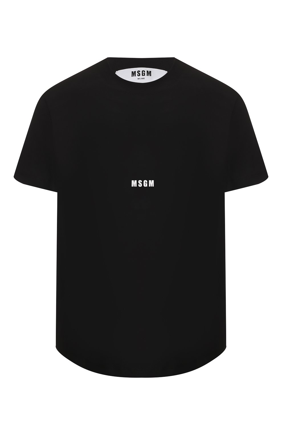 Хлопковая футболка MSGM черного цвета по цене 7750 руб., арт. 2841MDM100 207298, фото 1 Хлопковая футболка MSGM, арт. 2841MDM100 207298, фото 1