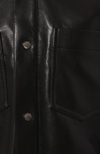 Куртка-рубашка NANUSHKA черного цвета по цене 113000 руб., арт. NU22CR0W00399, фото 5 Куртка-рубашка NANUSHKA, арт. NU22CR0W00399, фото 5