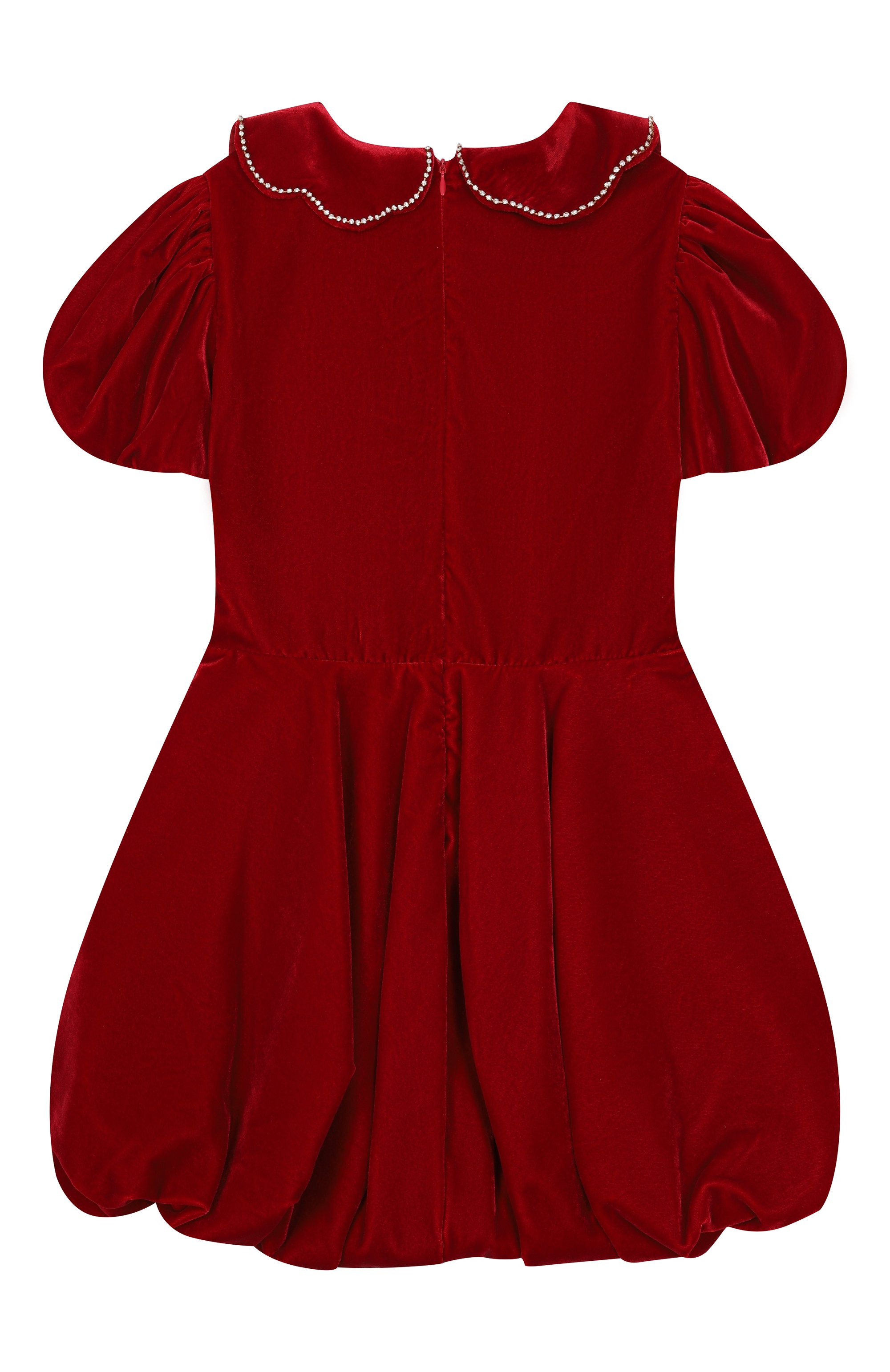 Бархатное платье DESIGNERS CAT красного цвета по цене 49950 руб., арт. 100000K01001863/VIC0 DRESS/10-12, фото 2 Бархатное платье DESIGNERS CAT, арт. 100000K01001863/VIC0 DRESS/10-12, фото 2