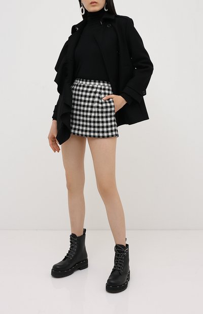 Юбка-шорты REDVALENTINO черно-белого цвета по цене 26850 руб., арт. UR3RFD70/55U, фото 2 Юбка-шорты REDVALENTINO, арт. UR3RFD70/55U, фото 2