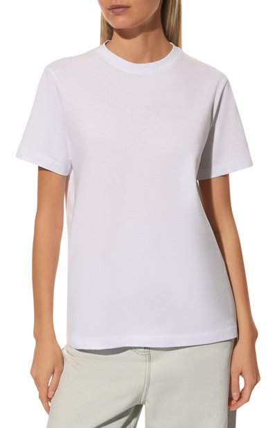 Хлопковая футболка MSGM белого цвета по цене 12800 руб., арт. 3341MDM185 227798, фото 3 Хлопковая футболка MSGM, арт. 3341MDM185 227798, фото 3