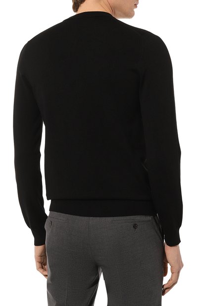 Джемпер из вискозы TRUSSARDI черного цвета по цене 12000 руб., арт. 52M00672-0F000542, фото 4 Джемпер из вискозы TRUSSARDI, арт. 52M00672-0F000542, фото 4