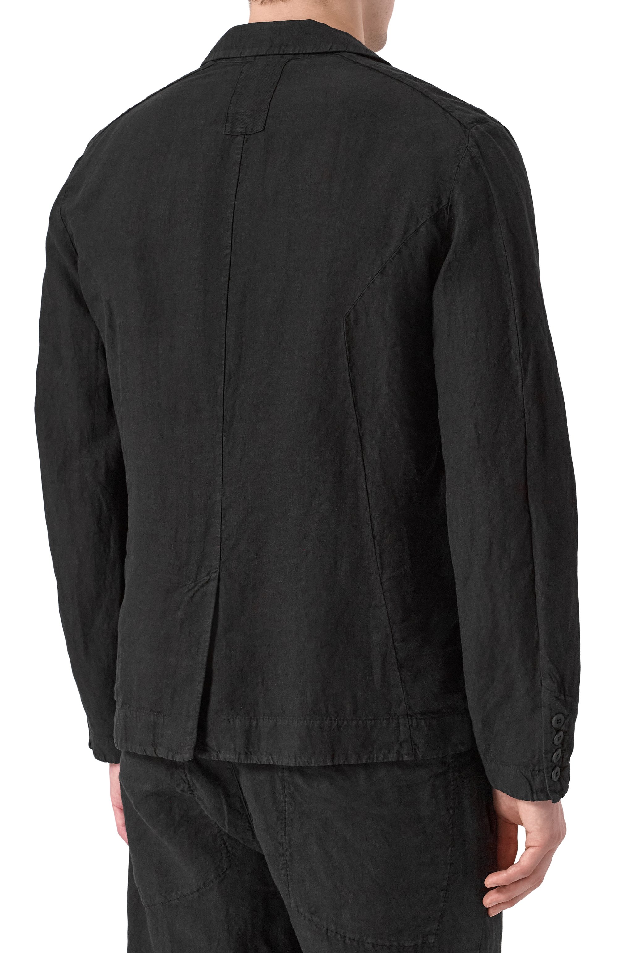Льняной пиджак TRANSIT черного цвета по цене 69950 руб., арт. CFUTRZD134, фото 6 Льняной пиджак TRANSIT, арт. CFUTRZD134, фото 6