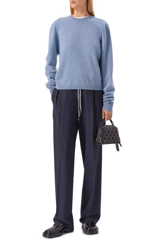 Шерстяные брюки Maison Margiela S29KA0395/M35581 Синий  S29KA0395/M35581 Фото 2