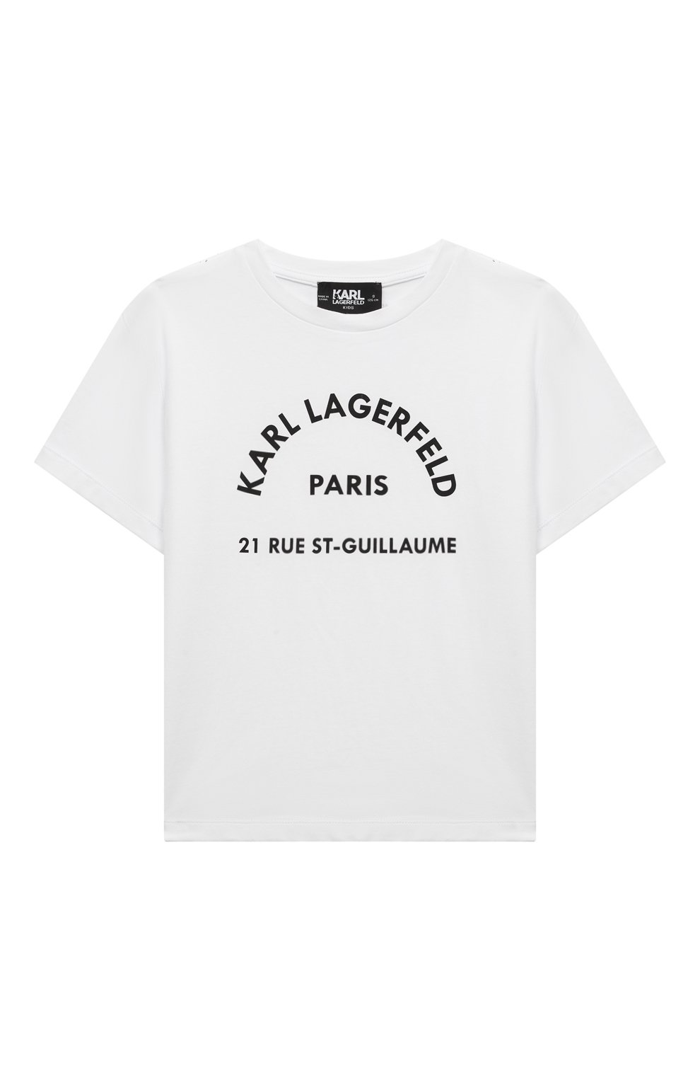 Хлопковая футболка KARL LAGERFELD KIDS, арт. Z30205, фото 1